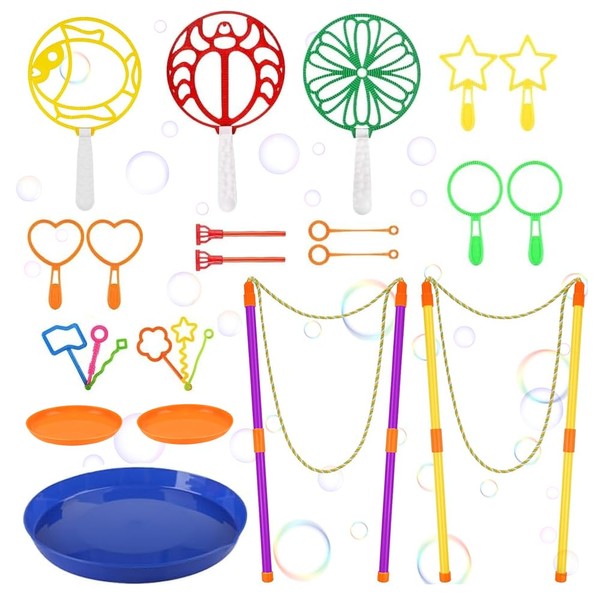 YANGUN 24 PCS Seifenblasen Set für Kinder, Riesenseifenblasen Set mit