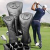 Golf Club Head covers. Set of three. Driver, Fairway Wood,