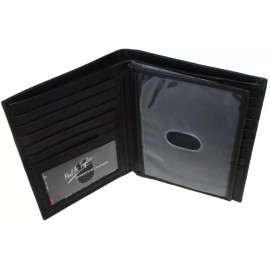 Paul & Taylor New Paul & Taylor Men's Leather Big 20 card slots Hipster Bifold Billfold Wallet - Brown