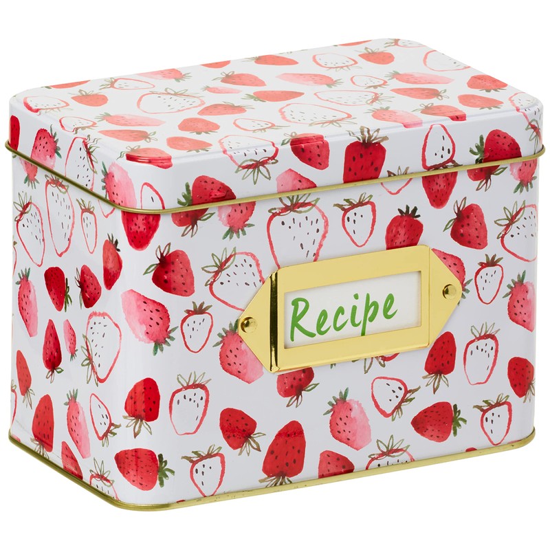 C.R. Gibson Strawberry Fields Box Set with Dividers Recipe Cards