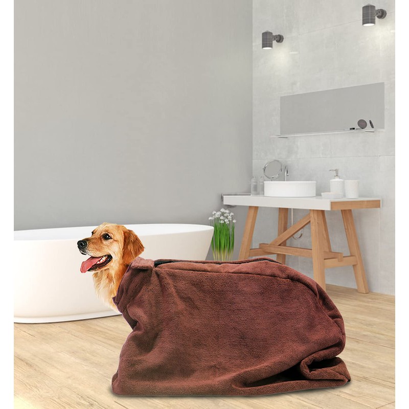 Geyecete Premium Microfiber dog towel bag Dog Drying Bag with