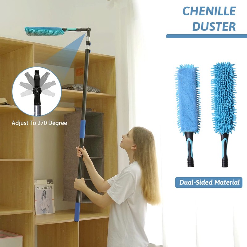 MAYKI 20 Foot High Reach Dusters for Cleaning 5 PCS,