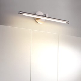 JUSHENG Picture Lights for Wall 24.4" Inch, Brushed Nickel Metal Gallery Light Picture Lighting, Artwork Lighting Display Light 14W (70W Eqv.), Hardwired Connection, 3000K Warm White 840Lm 110V AC