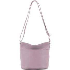 modamoda de T198 Small Women's Leather Shoulder Bag Handmade in Italy, lilac