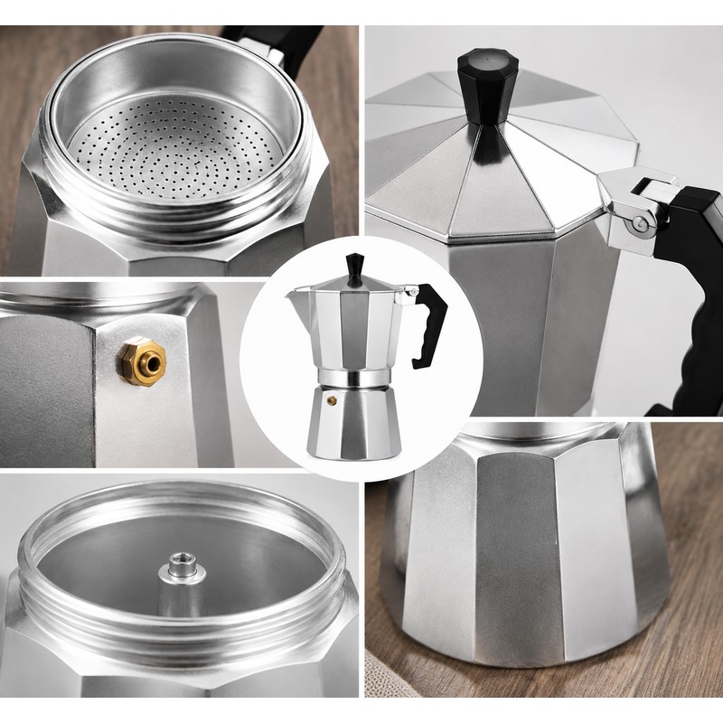 Italian Moka Pot Coffee Maker for Home Brewing – Classic