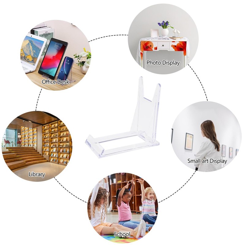 SHSMPXOY 8 Set Clear Plastic Display Stands Clear Display Stands