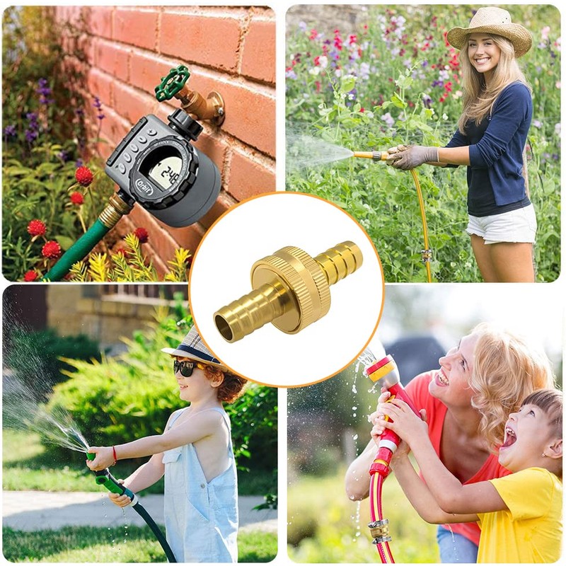 Hooshing 1/2" Garden Hose Repair Kit Brass Mender Hose Connector