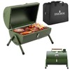 Portable Charcoal Grill, Tabletop Outdoor Barbecue Smoker, Small BBQ Grill