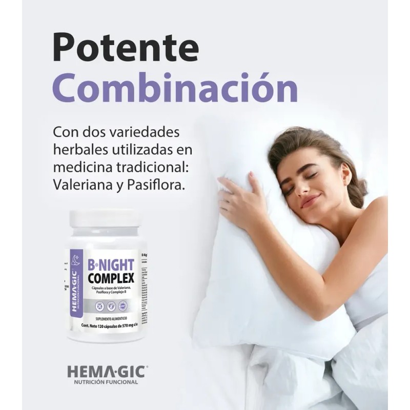 Hemagic B Night Complex 9 Vitaminas Complejo B - 120