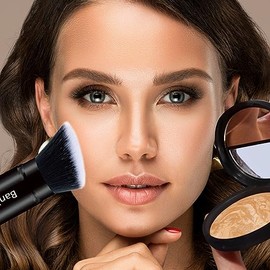 Brocha Maquillaje Kabuki Cara Cepillo Retráctil Viaje Portátil Impecable Base Rubor Polvo Bronceador Pulido Líquido Crema Libre