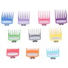 10 Sizes Hair Clipper Combs Guides Professional Colorful Number Coded
