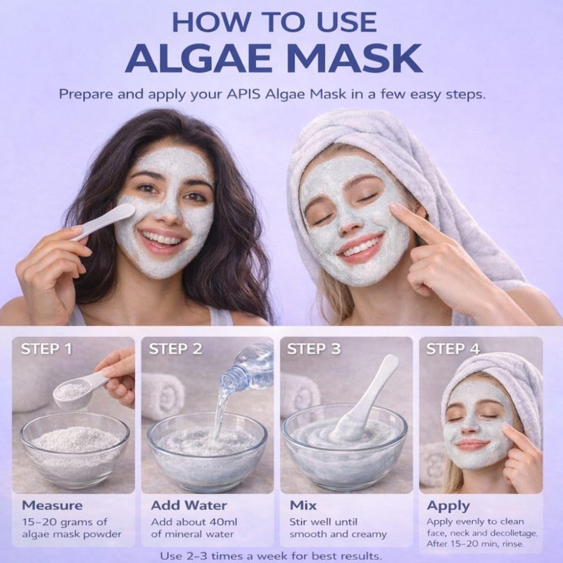 APIS OXYGEN Algae Mask with Active Oxygen, Facial Care, OXY