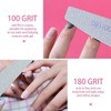12 Pcs Nail Files Double Sided 100/180 Grit Half Moon