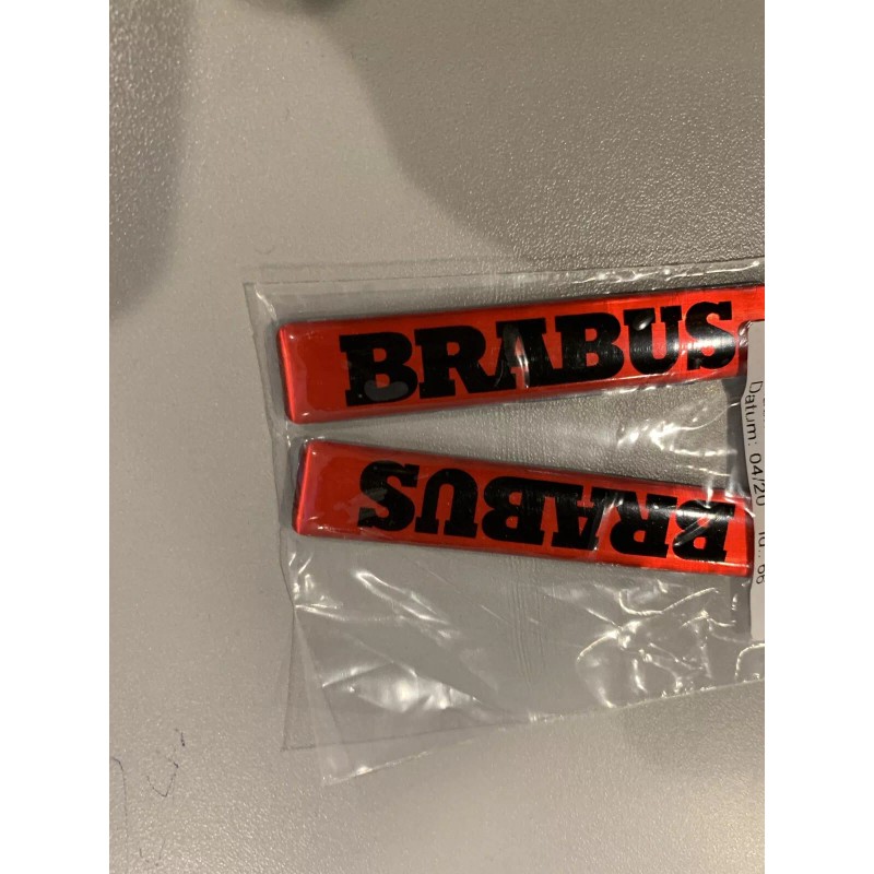 BRABUS Logo G-class 464 Red/Black FENDER BADGE EMBLEM Set Of