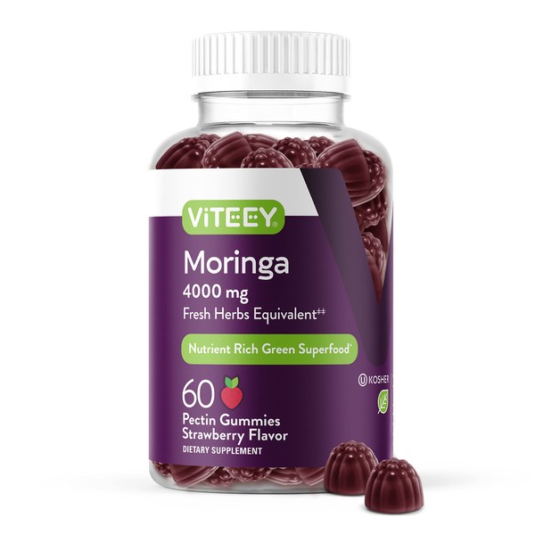 Viteey Moringa Gummies for Adults & Teens - Moringa Leaf
