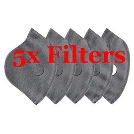 Anti Dust ONLY Filter to Mask With 5 Layers, Reflective Safety Face ONLY filters Mask Outdoor Unisex ONLY filter to Masks Running Dust Cover Cycling Bike CE 4sold (Only 5 x Filters)