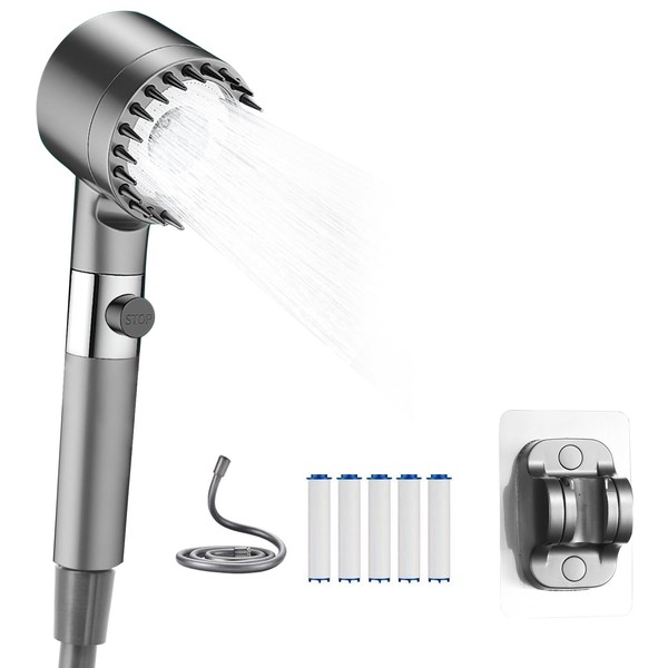 KUIRUNRX® Powerful Booster Shower Head, Massage Shower Head with Replacement