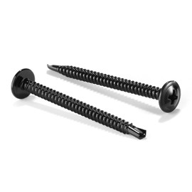#8 x 3" Sheet Metal Screws 250PCS 410 Stainless Steel Truss Head Fast Self Tapping Screws Black Oxide by SG TZH
