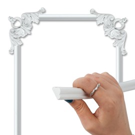 10FT Peel and Stick Chair Rail Panel Molding Trim, Flexible Self-Adhesive DIY Wall Molding Trim for Wall Paneling for Home Decoration