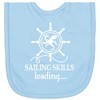 inktastic Sailing Skills Loading Maritime Boating Newborn Bib Light Blue