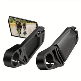 KWCHIAN Bike Mirror,HD Bicycle Mirror 2Pcs,360 Degree Rotatable,Handlebar End Mirror,Foldable，Glass Lens，Bicycle Handle Hunction