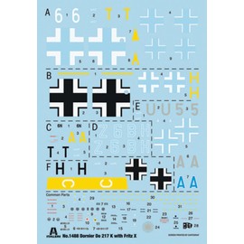 Italeri 1488 1:72 Dornier Do 217 K-1/K-2 with Fritz-X Model Building Kit, Stand Model Building, Crafts, Hobby, Gluing, Plastic Kit, Military Kit