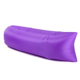 Inflatable Sofa Foldable Waterproof Prevent Leakage Inflatable Lounger Couch for Travel CampingPurple