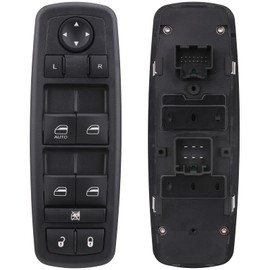 Obaee Master Window Switch Power Control Button Front Left Driver Side Compatible with 2017 2018 2019 Dodge Journey Replacement OEM 68307001AA 1 Auto Button Blue Light