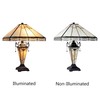 Radiance Goods Mission-Style 3-Light Blackish Bronze Finish Double Lit Table