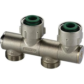 Simplex Variocon N Connection Valve with Cone Inserts for Valve Radiator G 3/4 Inch Male x G 3/4 Inch Female Thread - F12002