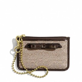 Coach Poppy Signature Mni Oxford Skinny ID Card Case Holder