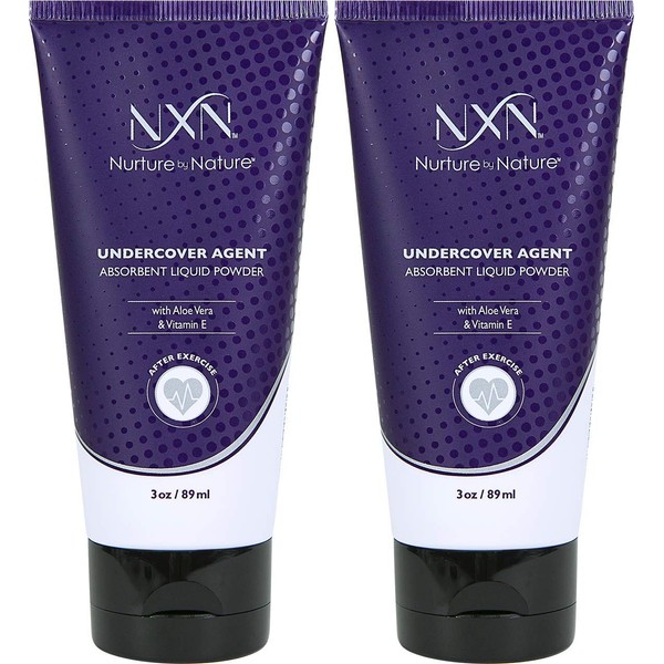 NxN Antiperspirant Liquid Powder Absorbent Lotion - Combats Sweaty Skin, Absorbs Moisture - Natural Formula 6 Oz (2)