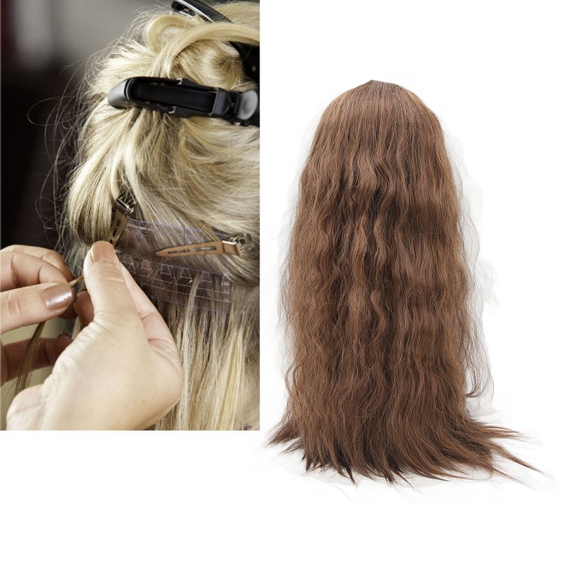 Women Long Curly Wigs Central Parting Universal Wig Headgear for
