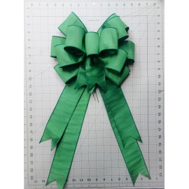 Handmade Emerald Green Dupioni Wreath Bow, Spring Bow, Wedding Bow