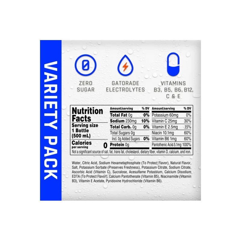 Propel Zero Water Variety Pack 16.9 fl oz Bottles 24