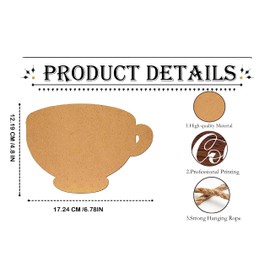 Wood Coffee Sign - 'All I Need Today Is a Little Bit of Coffee and a Whole Lot of Jesus' Wall Hanging Plaque for Kitchen, Office, Home Wall, Table Decor - 4.8x6.78 Inch