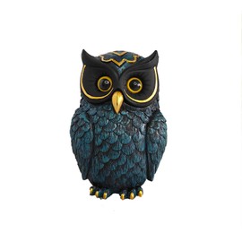 Owl Figurines Resin Statue Home Decor Sculptures Ornament for Bookshelf Living Room,Housewarming Gift