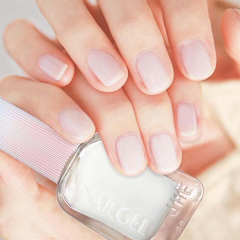 COSMOO 12ML Milky White Quick Dry Nail Polish, Jelly White