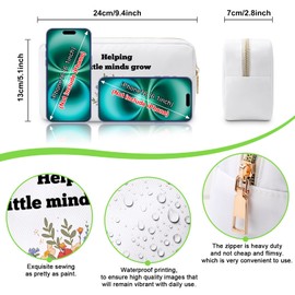 Teacher Appreciation Gifts for Women Makeup Bag Thank You Gifts for Women Teacher Boss Lady Mentor Coach Supervisor Principal Cosmetic Bag Birthday Christmas Thanksgiving Gift Retirement Travel Pouch