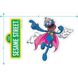 Sesame Street Super Grover and Logo Collectible Stickers