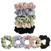 5 Stück Satin Scrunchie Sanfte Haargummi,Seidensatin Haargummis große Haargummis für