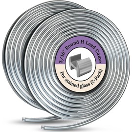 3/16'' Round H Lead Came for Stained Glass - 12 Ft H Channel Lead Hobby Came for All Your Stained Glass Supplies by Glassco