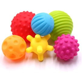 My First Baby Multi-Textured Sensory Soft Balls Multicolor Different Shaped Set for Babies and Toddlers Toy 6 pcs for Early Development