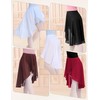 DanceDaily Women Black Wrap Dance Skirt Adjustable Waist Chiffon Ballet