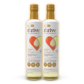 Thrive Cooking Oil - Reserve Pure Algae Oil, Heart and Health-Conscious Oil, Rich in Omega-9 Monounsaturated Fat (90%), Very Low Omega-6, 16.9 fl oz, 2 Pack