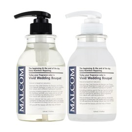 Malcolm Vivid Wedding Bouquet Shampoo 520ml + Treatment 520ml Set, 1 Set / 말콤 비비드 웨딩 부케 샴푸 520ml + 트리트먼트 520ml 세트, 1세트