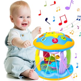 Aboosam Baby Toys 6 to 12 Months - Musical Learning Infant Toys 12-18 Months - Babies Ocean Rotating Light Up Toy for Toddlers 1 2 3+ Years Old Boys Girls Baby Gifts