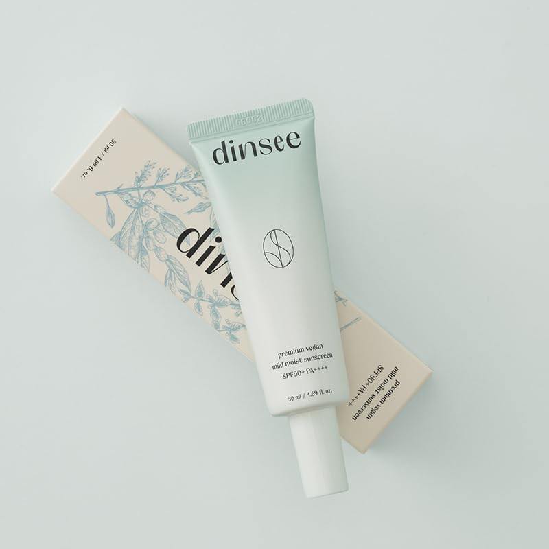 dinsee Premium Vegan Mild Sunscreen (SPF 50+PA++++)/Calming/Moisturizing/Sunscreen/UV Protection/Sun Cream/Makeup Base