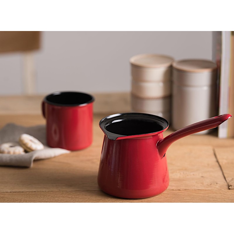 Riess, 0445-020, Kaffeekocher, CLASSIC - COLOR ROT, Durchmesser 11 cm,