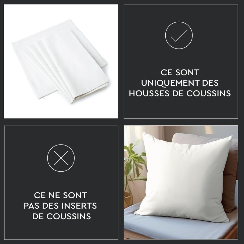 Encasa Homes Cushion Covers, 2 Pieces, 3 Sizes